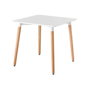 Mesa BM-T03 80 X 80 X 74 4P Blanco Café Claro