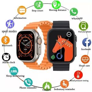 Smartwatch T900 Ultra 8 Big Screen 2.09 Reloj Inteligente 2023 + 1 Pulso De Obsequio