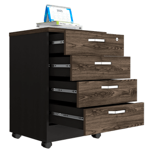 Archivador Home Office 4 Cajones RTA Wengue Coñac