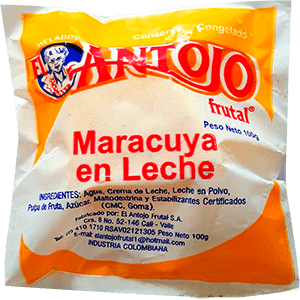 HELADO EL ANTOJO FRUTAL MARACUYA EN LECHE
