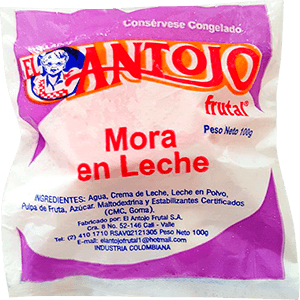 HELADO EL ANTOJO FRUTAL MORA LECHE