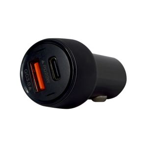 Cargador Para Carro Carga Rápida Entrada Usb y Tipo C PD