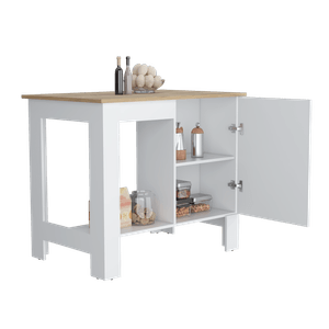 Isla de Cocina Atenea 90X103 RTA Blanco Macadamia