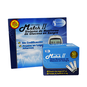 COMBO DE GLUCOMETRIA OKMETER MATCH II