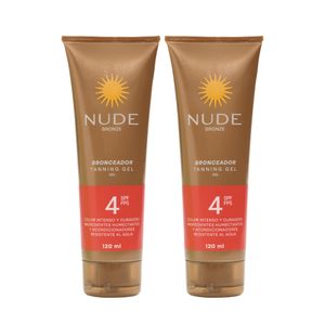Bronceador Nude En Gel Spf4 120ml X2 uds.