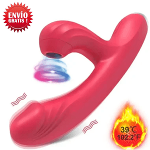 Vibrador Triple Estimulación Térmico Y Con Succión Axel