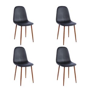 Sillas Clasicas Concept X4, Wengue y Cafe, con Comodo Espaldar