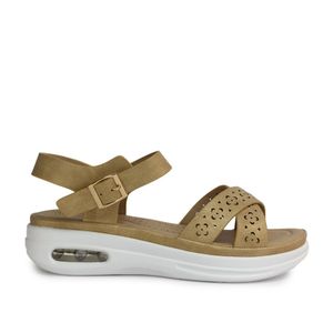 SANDALIAS MUJER VIA SPRING CAMEL