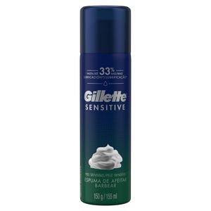 ESPUMA DE AFEITAR PARA PIEL SENSIBLE GILLETTE SENSITIVE PROTECCION Y MENOS IRRITACION AL AFEITARTE CON MAQUINA DE AFEITAR PARA HOMBRE