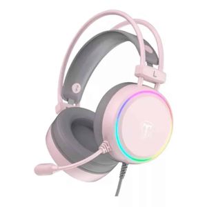 Diadema con microfono gaming T-RGH304p sona T-Dagger retroiluminación rosa