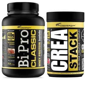 Combo Proteina Bipro Classic Chocolate 2 lb + Creatina Crea Stack 1.3 LB