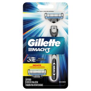 CUCHILLA DE AFEITAR GILLETTE MACH 3 MAQUINA DE AFEITAR HOMBRE REUTILIZABLE AFEITADO AL RAS AFEITADORA PARA HOMBRE