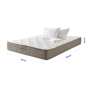 Colchón Doble Litium 140x190 +2 Almohadas+Protector de Colchón