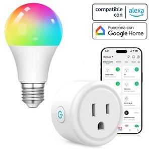 Combo Bombillo Inteligente LED + Tomacorriente Inteligente Alexa