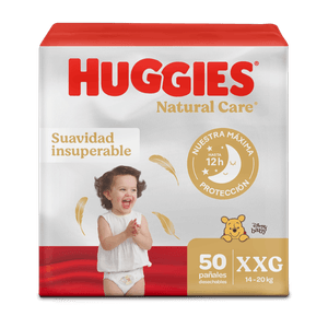 PAÑAL HUGGIES NATURAL CARE ETAPA 5 / XXG PAQUETE X 50 UNIDADES