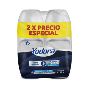 OFERTA DESODORANTE YODORA TOTAL CONTROL HOMBRE ROLL ON LLEVE 2 PRECIO ESPECIAL