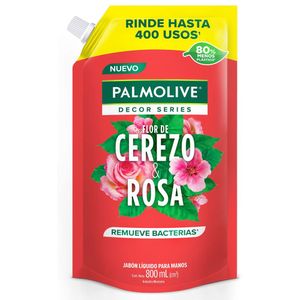 JABON LIQUIDO MANOS PALMOLIVE FLOR DE CEREZO & ROSA