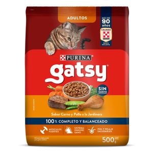 ALIMENTO GATSY ADULTO CARNE Y POLLO A LA JARDINERA