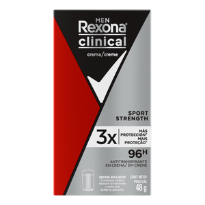 DESODORANTE REXONA CLINICAL SPORT STRENGTH MEN FRASCO X 48 GRAMOS
