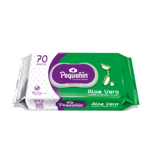 OFERTA PAÑITOS HUMEDOS PEQUEÑIN ALOE LLEVA 70 PRECIO ESPECIAL