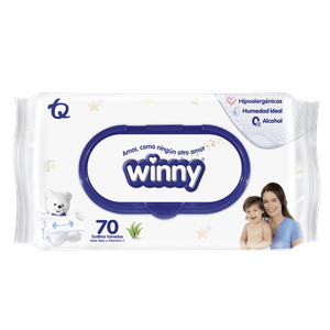 OFERTA TOALLITAS WINNY ALOE VERA LLEVE 70 UND PRECIO ESPECIAL