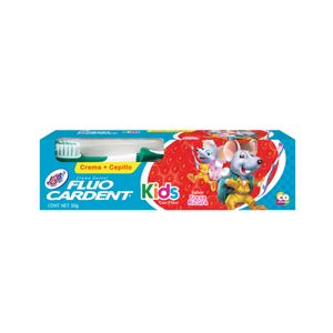 OFERTA CREMA DENTAL FLUOCARDENT KIDS CON FLUOR X 50G + CEPILLO PRECIO ESPECIAL