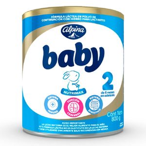 FORMULA LACTEA INFANTIL ALPINA BABY 2 NUTRIMAX 6 MESES EN ADELANTE
