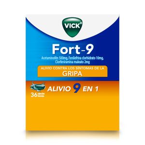 VICK FORT 9 ALIVIO CONTRA LOS SINTOMAS DE LA GRIPA