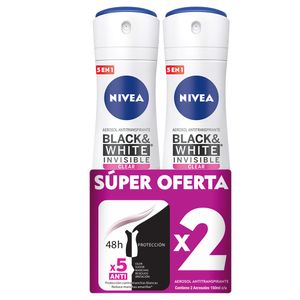 OFERTA DESODORANTE NIVEA FEM BLACK & WHITE SPRAY 2 X 150 ML