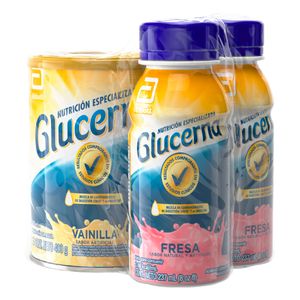 OFERTA GLUCERNA VAINILLA X 400G + 2 GLUCERNA FRESA X 237ML