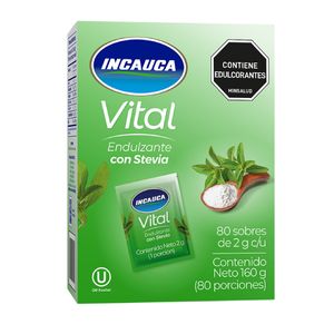 ENDULZANTE STEVIA INCAUCA X 80 SOBRES
