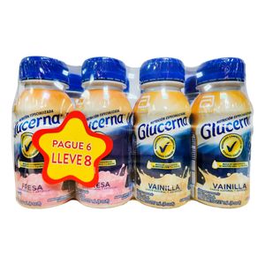 OFERTA0 GLUCERNA FRESA PAGUE 6 X 237ML + 2 GLUCERNA VAINILLA X 237ML