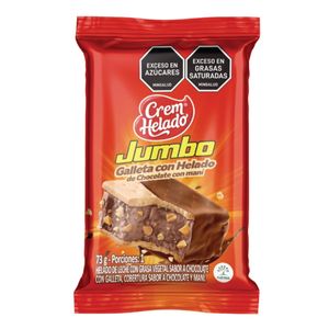 GALLETA CON HELADO JUMBO MANI