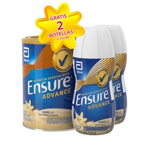 OFERTA ENSURE ADVANCE VAINILLA POLVO 400 GR + GRATIS 2 ENSURE ADVANCE VAINILLA LIQUIDO 220 ML