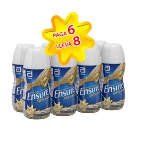 OFERTA PAGUE 6 LLEVE 8 ENSURE ADVANCE VAINILLA LIQUIDO 220 ML