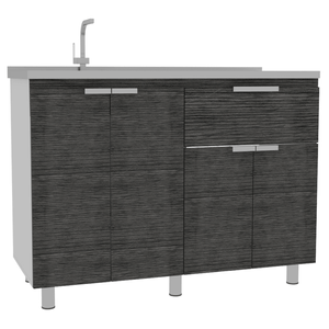 Mueble Inferior Fendi Roble Gris