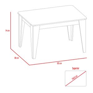 Mesa Comedor Torino 120 RTA Habano