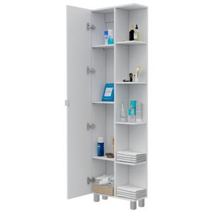 Mueble Esquinero Arán Blanco Nevado, con variedad de entrepaños  ZF