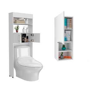 Combo Baño Kai, Organizador + Mueble Auxiliar