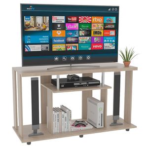 Mesa para TV Alpin, Beige, con espacio para televisor de hasta 50 pulgadas ZF