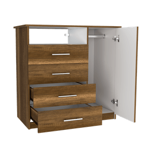 Organizador Barlovento, Cobre y Blanco, con cuatro cajones