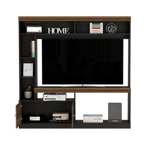 Mesa para TV Clasic, Wengue y Cobre, para televisor de 55 pulgadas