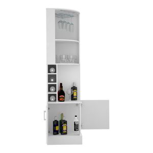 Bar Esquinero Celeste, Blanco Nevado, con dos puertas y espacio porta copas ZF