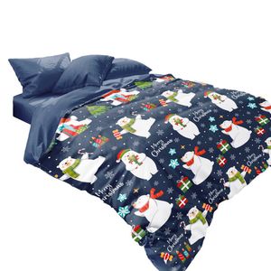 Edredon Print Navidad Bear Blue