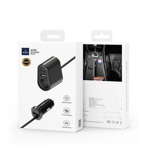 Cargador Para Vehículo Plug con USB y adaptadores Tipo C y USB