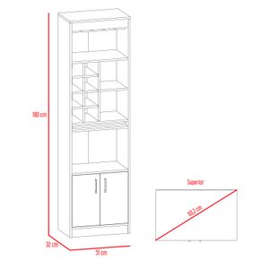 Mueble Bar Syrah RTA Rovere