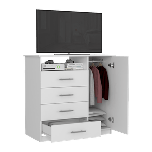 Organizador Barlovento, Blanco Perla, con Cuatro Cajones Deslizables  ZF