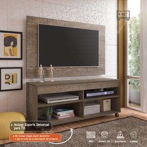 Panel Mueble de TV 42" Bertolini Incluye Soporte Color Rustico