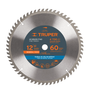Disco Sierra Truper Carbu. 12X1" de 60 Dientes