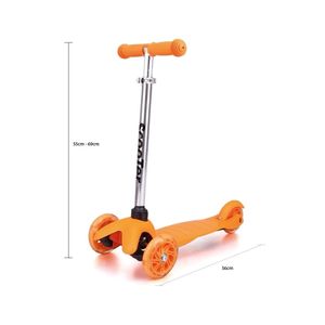 Patineta scooter ajustable para niños color Naranja